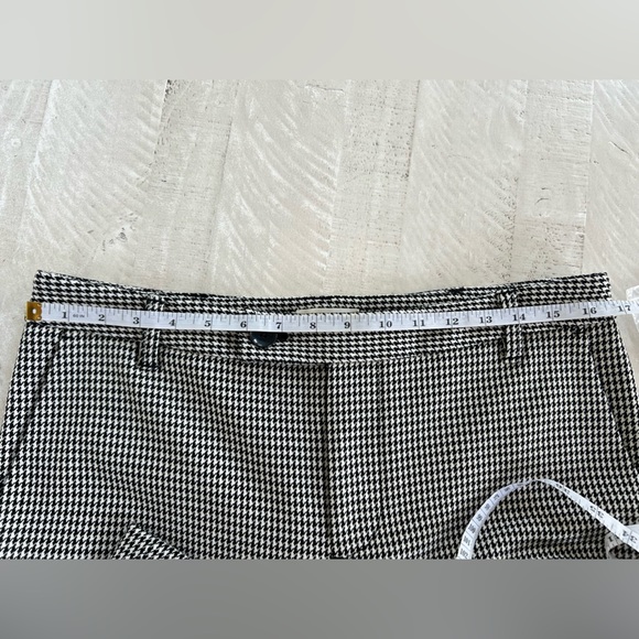 Women's Maeve Anthropologie Low-Slung Flared Trousers Houndstooth Pants NWT 10 - Picture 9 of 13